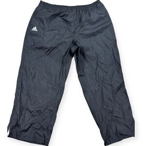 Adidas Golf Pants Mens XL Black ClimaProof Track Water Resistant Ankle Zip Baggy